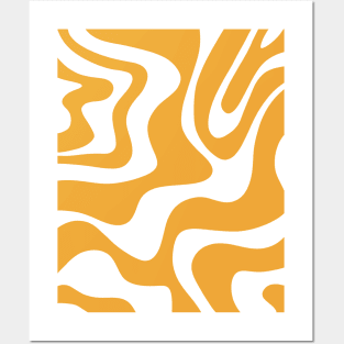 liquid pattern - orange Posters and Art